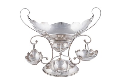 Lot 77 - A George V silver epergne