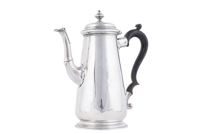 Lot 82 - A George II silver coffee pot