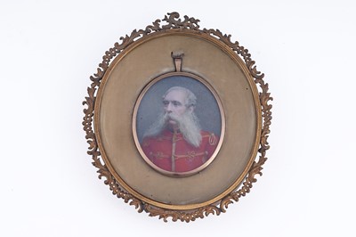 Lot 109 - A.G. Fletcher R.M.S. | miniature portrait | Cavalry Officer with large side whiskers