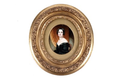Lot 809 - 19th Century British School - Head and shoulders portrait of a young lady c.1840 | miniature