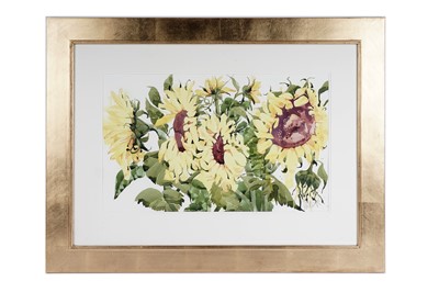 Lot 603 - Mary Ann Rogers - Sunflowers | watercolour