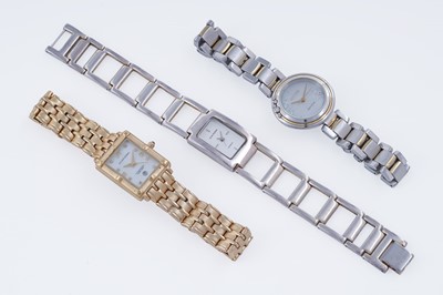 Lot 355 - Three quartz wristwatches