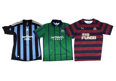Lot 324 - Three Signed Newcastle United Football Club strips