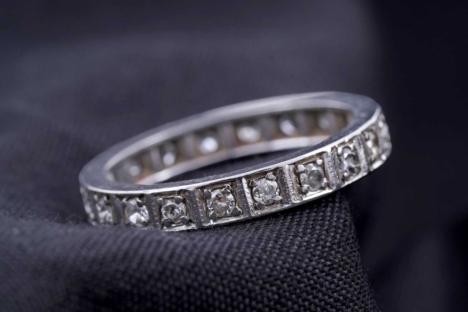 Lot 70 - A diamond eternity ring on white gold