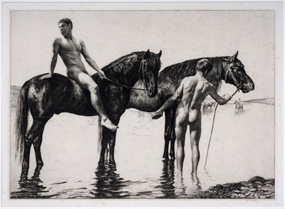 Lot 267 - Georg Jahn - Pferdeschwemme | etching
