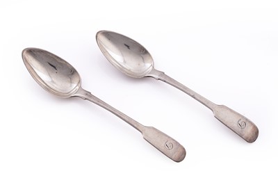 Lot 102 - A pair of Scottish provincial silver teaspoons