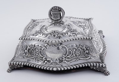 Lot 117 - Freedom of the Borough of Tynemouth casket presented to John Foster Spence