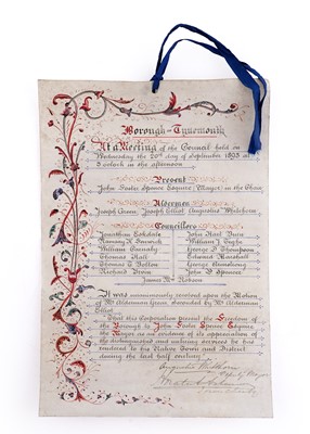 Lot 117 - Freedom of the Borough of Tynemouth casket presented to John Foster Spence