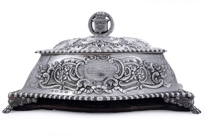 Lot 117 - Freedom of the Borough of Tynemouth casket presented to John Foster Spence