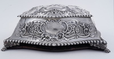 Lot 117 - Freedom of the Borough of Tynemouth casket presented to John Foster Spence