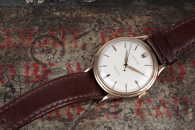 Lot 417 - Rolex Precision: a 9ct yellow gold cased manual wind wristwatch
