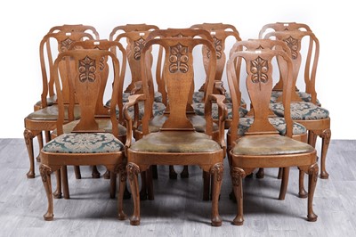 Lot 36 - H. Chapman & Co, Newcastle: a set of fourteen early 20th Century Queen Anne style dining chairs
