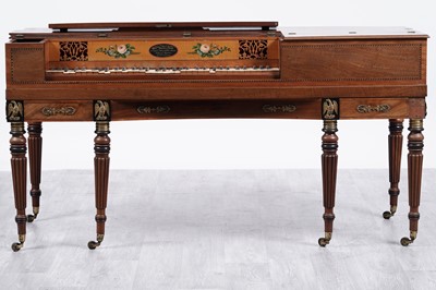 Lot 34 - George Dettmer & Son: a 19th Century inlaid mahogany piano