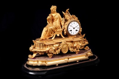 Lot 1007 - Vincenti, Paris: a gilt metal 8-day mantel clock, in domed case