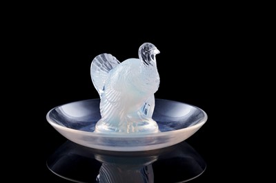 Lot 630 - A Lalique 'Dindon' pin dish