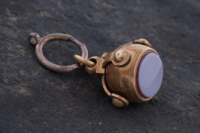Lot 59 - A Victorian Masonic transforming fob seal in the form of an orb