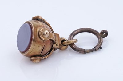 Lot 59 - A Victorian Masonic transforming fob seal in the form of an orb
