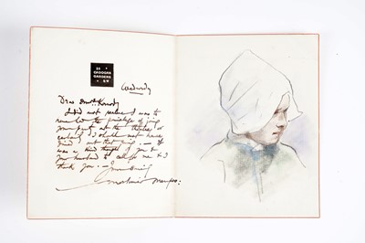 Lot 834 - Mortimer Luddington Menpes - Illustrated letter | mixed media