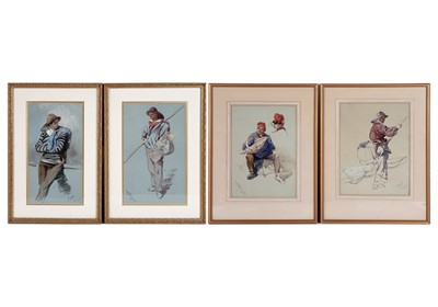 Lot 826 - Thomas Miles Richardson Jnr - The fisherman | mixed media