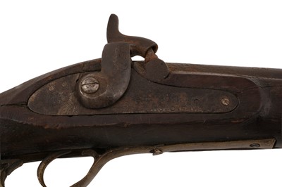 Lot 108 - A collection of three 19th Century muzzle loading, banded percussion rifles