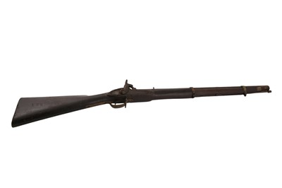 Lot 108 - A collection of three 19th Century muzzle loading, banded percussion rifles