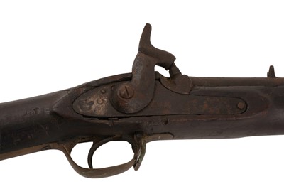 Lot 108 - A collection of three 19th Century muzzle loading, banded percussion rifles