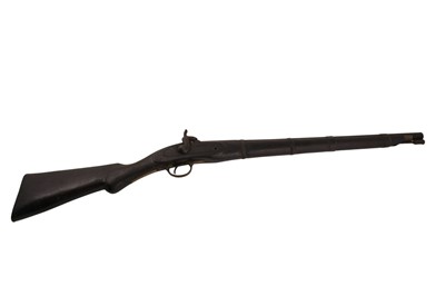 Lot 109 - A collection of three 19th Century muzzle loading, banded percussion rifles