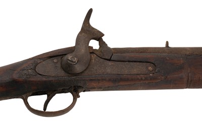 Lot 109 - A collection of three 19th Century muzzle loading, banded percussion rifles