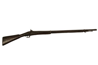 Lot 109 - A collection of three 19th Century muzzle loading, banded percussion rifles