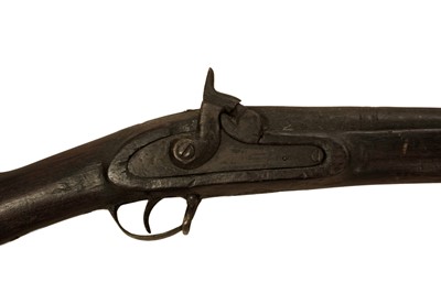 Lot 109 - A collection of three 19th Century muzzle loading, banded percussion rifles