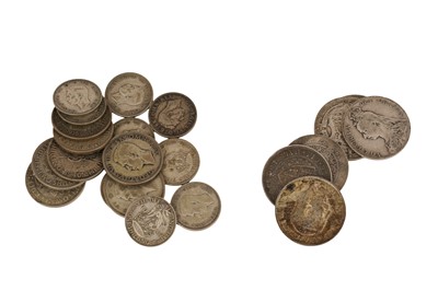 Lot 55 - A collection of silver coinage and a masonic jewel.