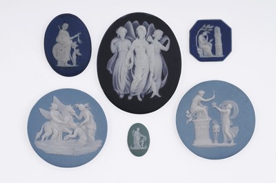 Lot 877 - Six small Wedgwood plaques