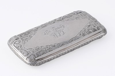 Lot 208 - A Victorian engraved silver snuff box