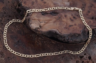 Lot 263 - A 9ct yellow gold curb-link chain necklace