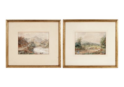 Lot 832 - John Campbell - A pair of landscape views, including Lamesley Church, Team Valley | watercolour