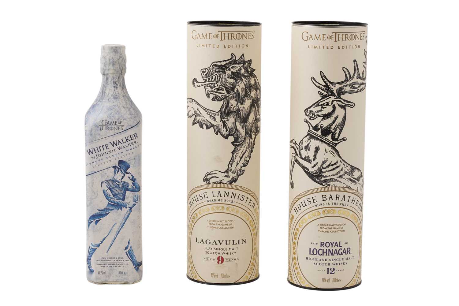 Lot 26 - Three bottles of limited edition Game of Thrones whiskies
