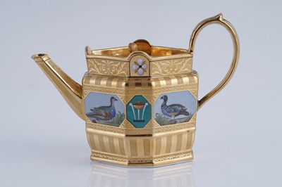Lot 921 - A fine and rare Berlin 'en mosaique' tea and coffee service