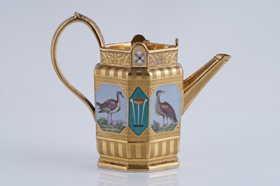 Lot 921 - A fine and rare Berlin 'en mosaique' tea and coffee service