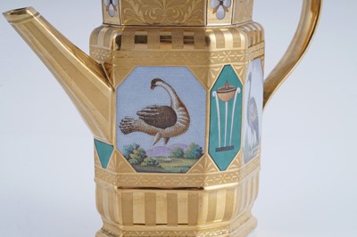 Lot 921 - A fine and rare Berlin 'en mosaique' tea and coffee service