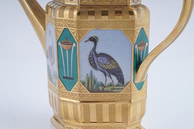 Lot 921 - A fine and rare Berlin 'en mosaique' tea and coffee service