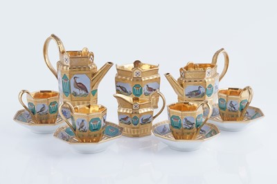 Lot 921 - A fine and rare Berlin 'en mosaique' tea and coffee service