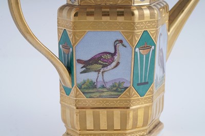Lot 921 - A fine and rare Berlin 'en mosaique' tea and coffee service