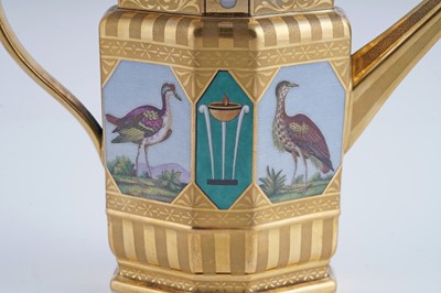 Lot 921 - A fine and rare Berlin 'en mosaique' tea and coffee service