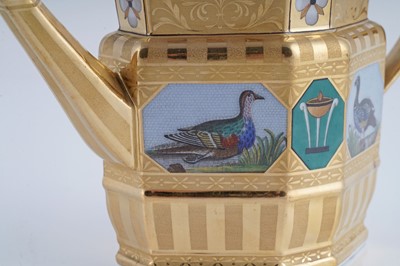 Lot 921 - A fine and rare Berlin 'en mosaique' tea and coffee service