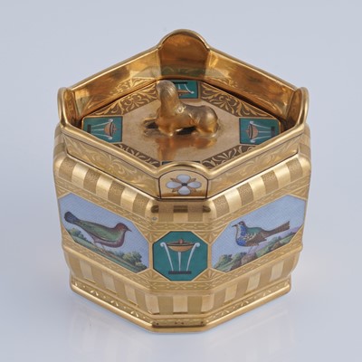 Lot 921 - A fine and rare Berlin 'en mosaique' tea and coffee service