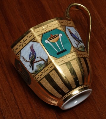 Lot 921 - A fine and rare Berlin 'en mosaique' tea and coffee service