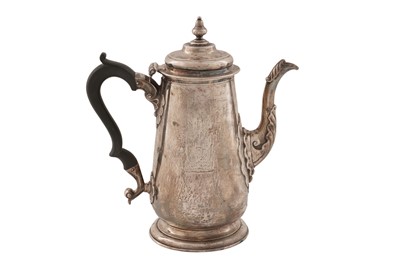 Lot 196 - A George II silver North Eastern coffee pot