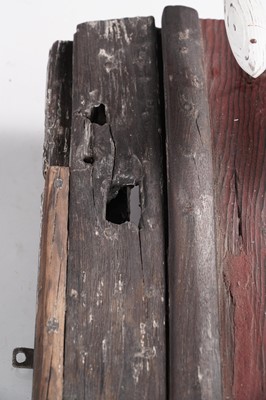 Lot 651 - Max Tannahill - Fishes | sculpture: a wooden shoal of fish and the remnants of a boat hull