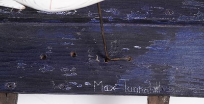 Lot 651 - Max Tannahill - Fishes | sculpture: a wooden shoal of fish and the remnants of a boat hull