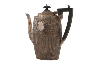 Lot 140 - A late Victorian silver coffee pot